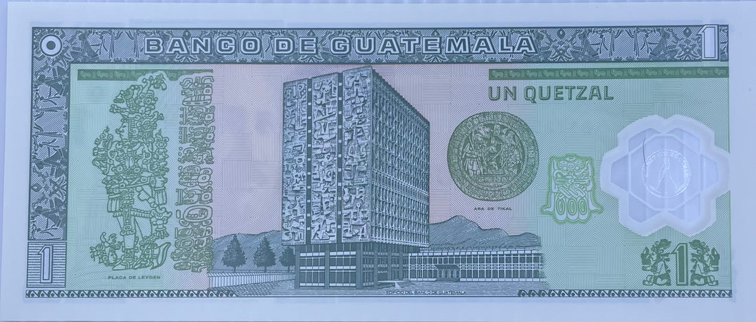 2008 Guatemala 1 Quetzal P-115A UNC Polymer World Banknote
