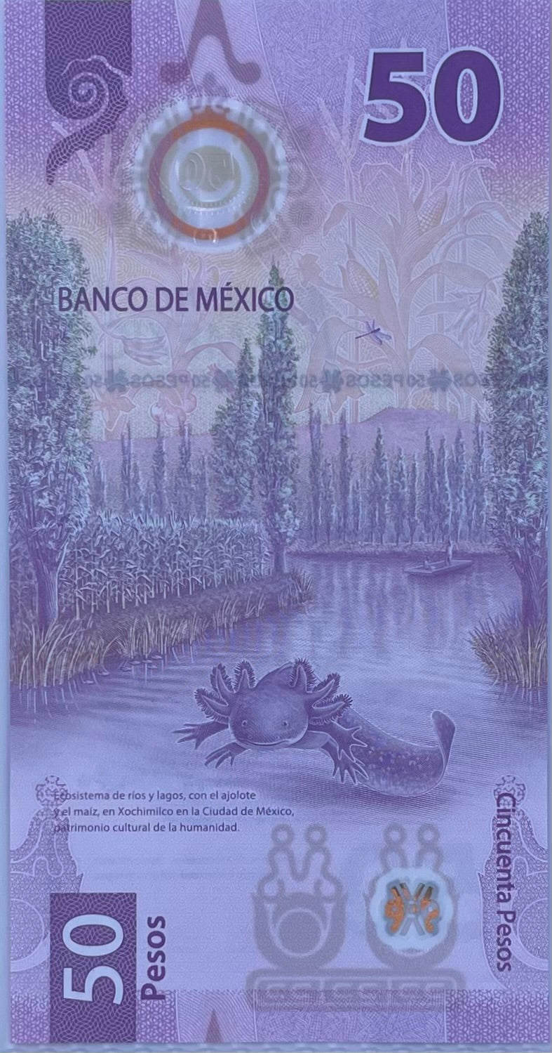 2024 Mexico 50 Pesos P-130Ad UNC Polymer World Banknote