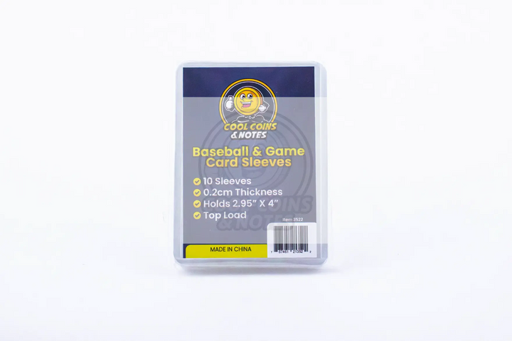 10 Clear Baseball Game Rigid Card Sleeves Topload Holders 3" X 4" Cool Coins & Notes Cool Coins & Notes