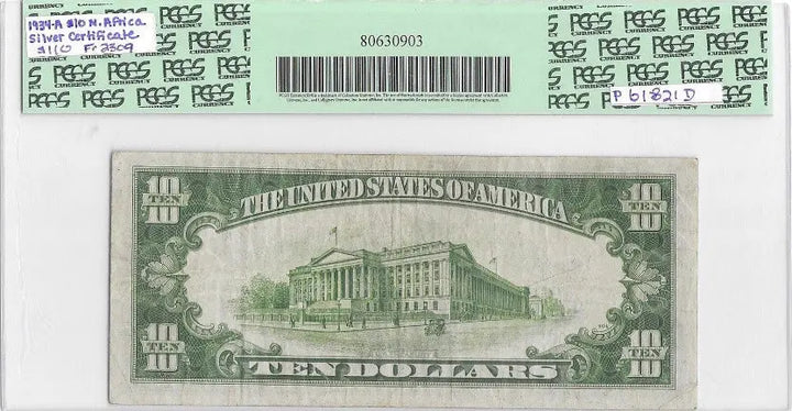 $10 North Africa Silver Certificate 1934 A 25PPQ - Cool Coins & Notes