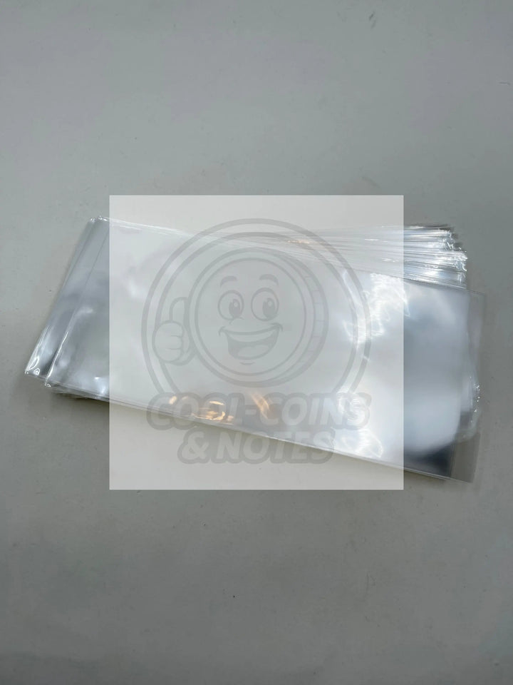 10 Peices Plastic Note Sleeve 7” x 3.5” - Cool Coins & Notes