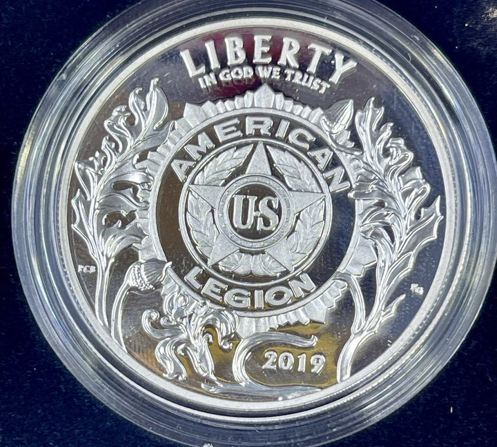 2019 American Legion 100th Anniversary Silver Dollar Proof Coin POGP COA