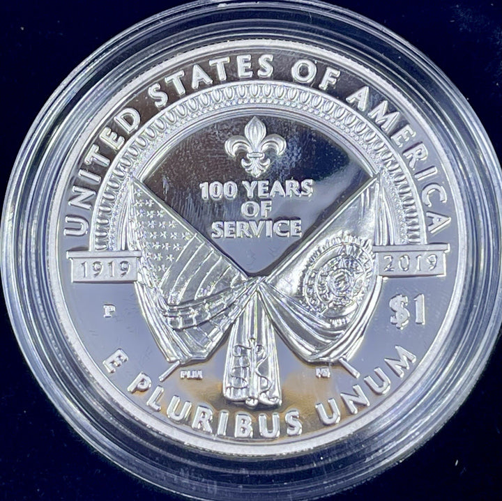 2019 American Legion 100th Anniversary Silver Dollar Proof Coin POGP COA