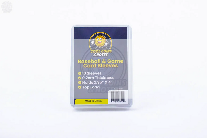 10 Clear Baseball Game Rigid Card Sleeves Topload Holders 3" X 4" Cool Coins &
