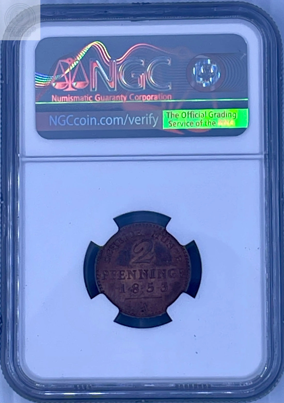 1853 A Germany 3 Pfennig NGC MS 65 RB Coin MECKLENBURG-SCHWERIN Cool Coins & Notes