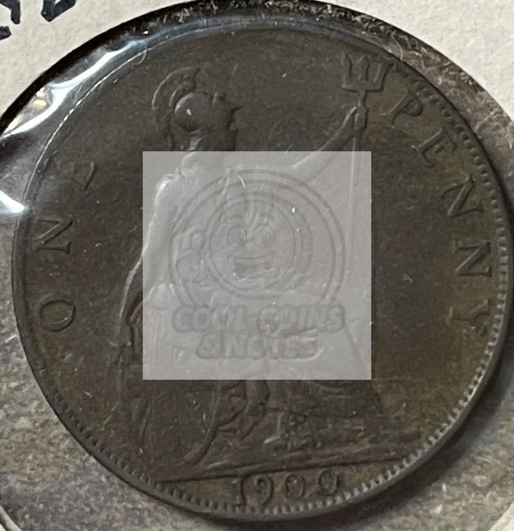 1900 Queen Victoria ONE PENNY British Coin UK - Cool Coins & Notes