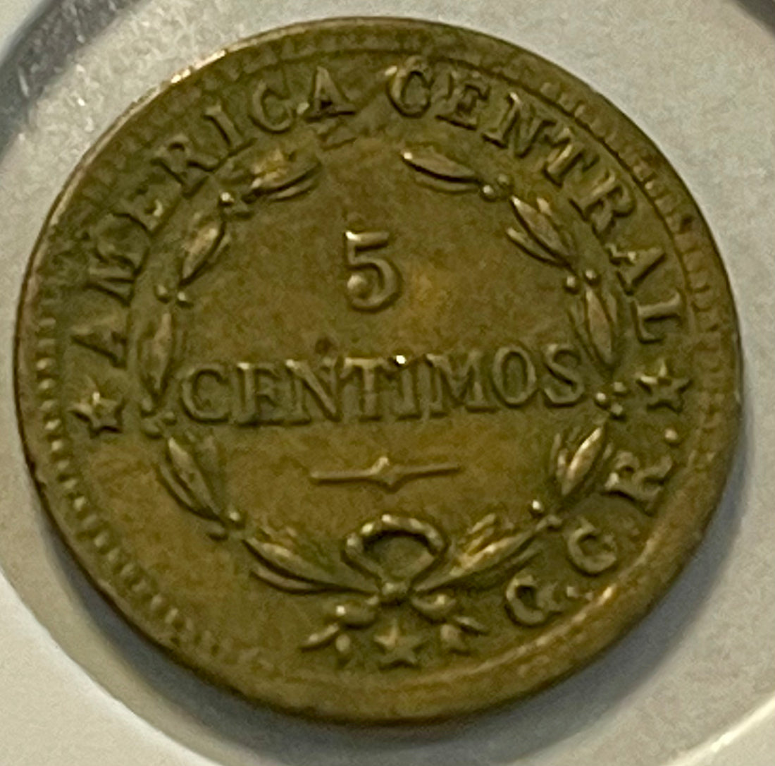 1936  Costa Rica 10 Centimos Coin  - KM#174 - Cool Coins & Notes