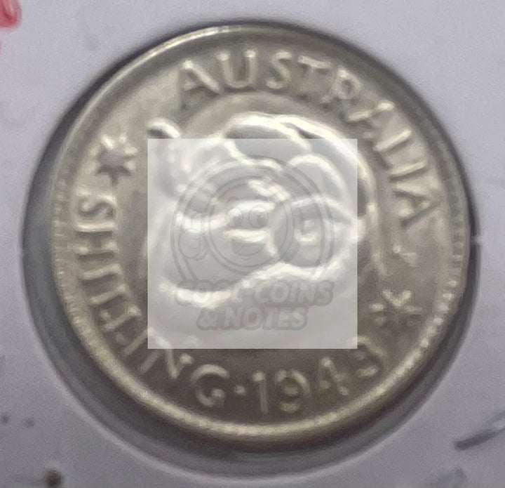 1943 S Australia 1 Shilling KM 35- Fantastic Silver Ram Coin - See Pictures - Cool Coins & Notes