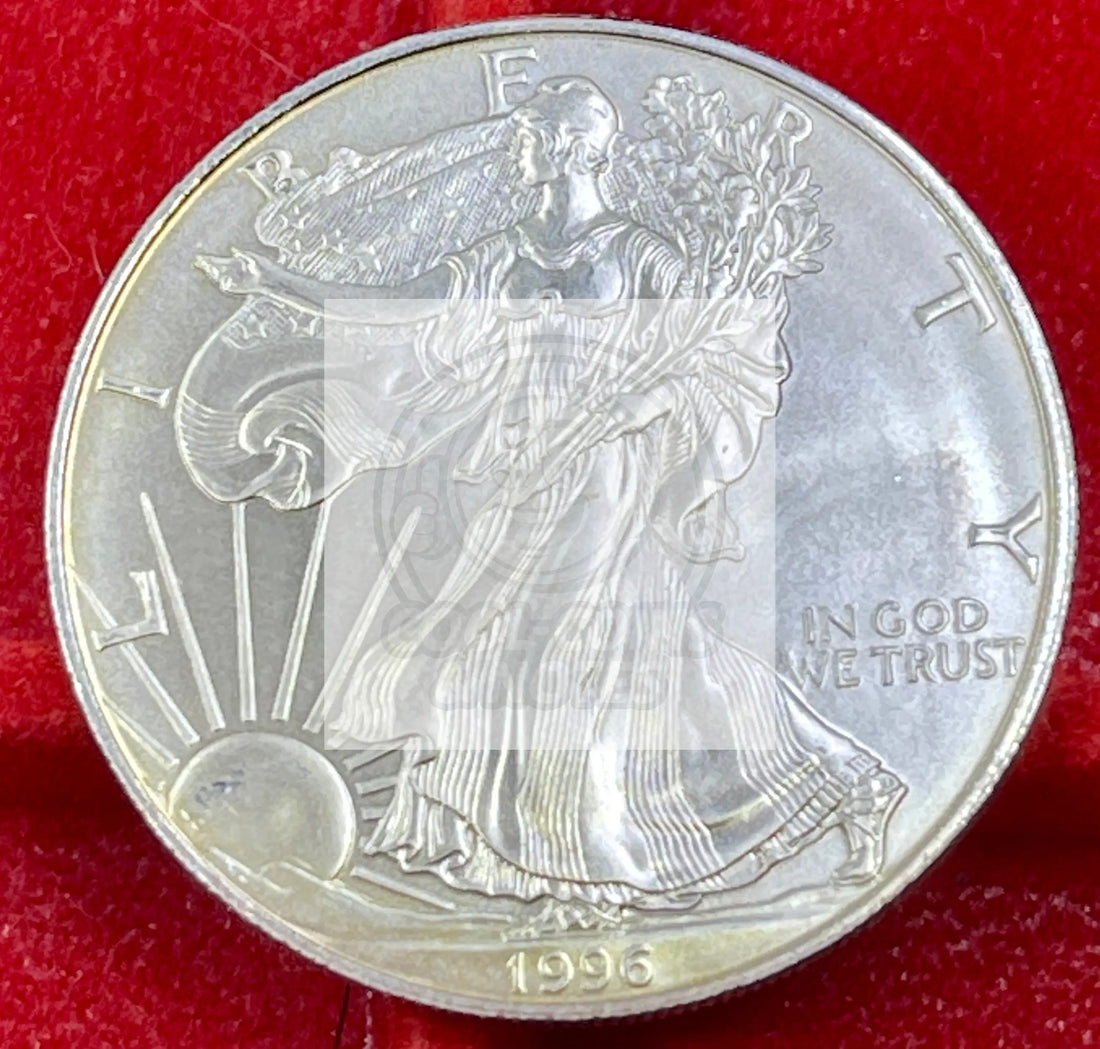 1996 American Silver Eagle 1 Troy Oz .999 Fine Silver Coin - Cool Coins & Notes