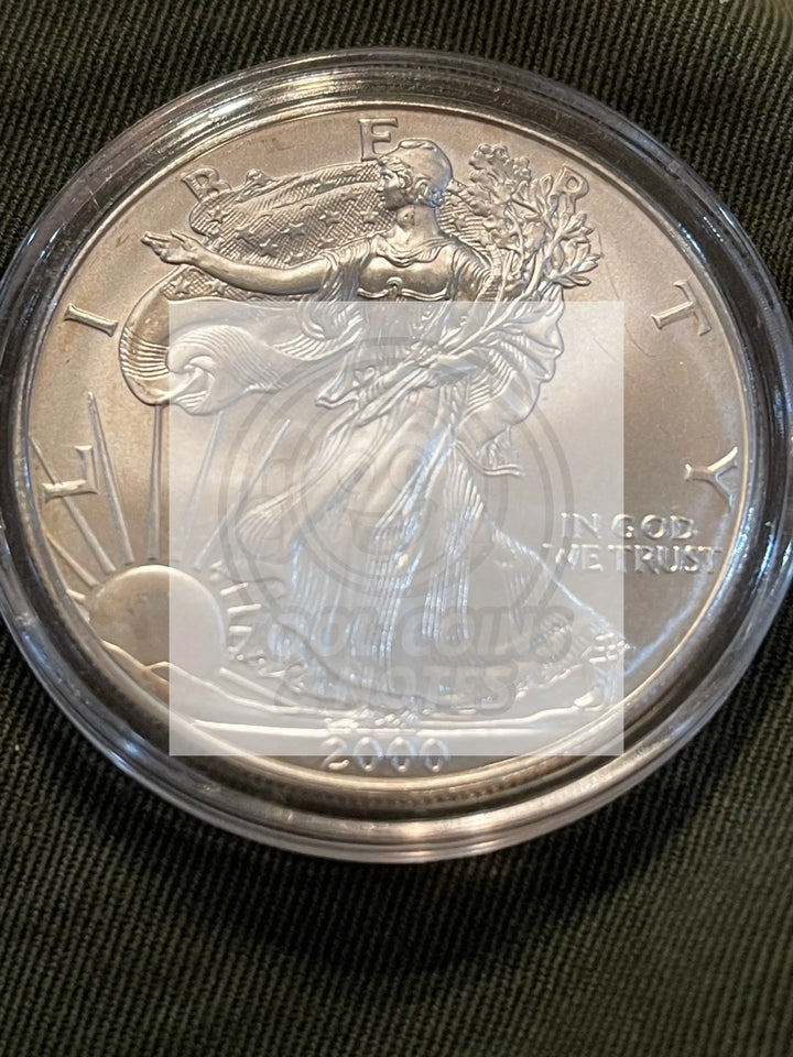 2000 American Silver Eagle UNC in Capsule - Cool Coins & Notes
