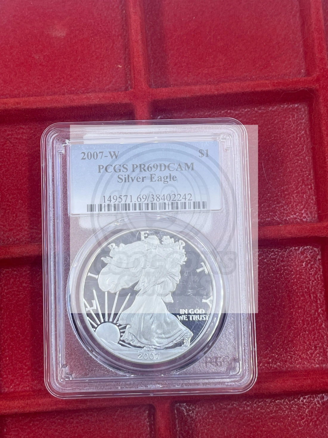 2007-W 1 American Silver Eagle Proof PR69DCAM PCGS DCAM Coin Cool Coins & Notes