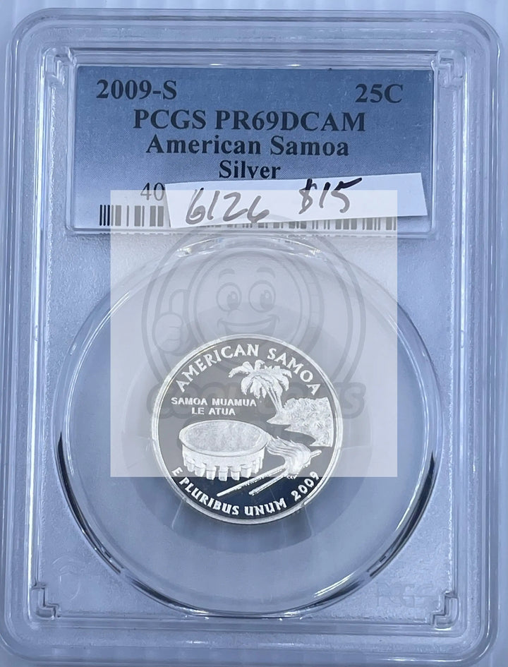 2009 S 25 cents American Samoa PCGS PR69DCAM Silver Coin - Cool Coins & Notes