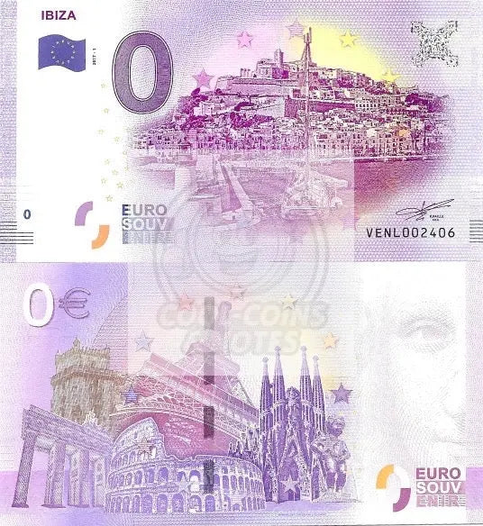 2017 0 Euro Ibiza, Spain Uncirculated Note - Cool Coins & Notes