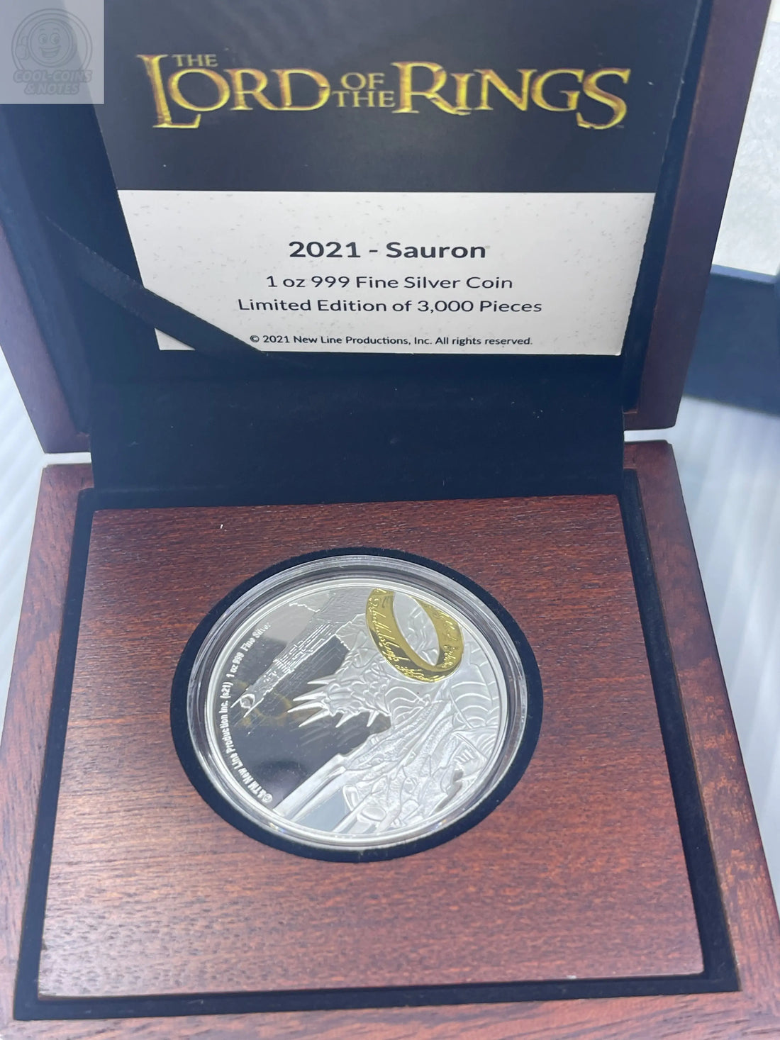 2021 .999 Silver Coin The Lord of the Rings™ Sauron 1 Oz $2 ONLY 3000 MINTED Cool Coins & Notes
