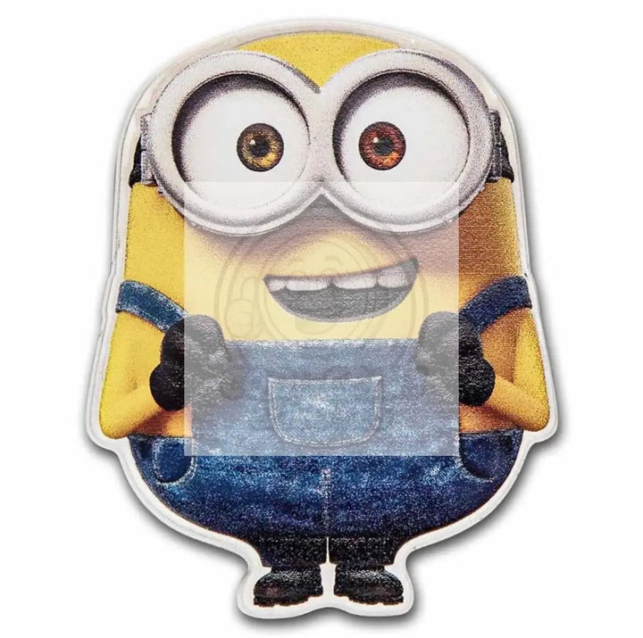 2021 Niue 1 oz Silver $2 Minion Made: Bob Shaped Coin - Cool Coins & Notes