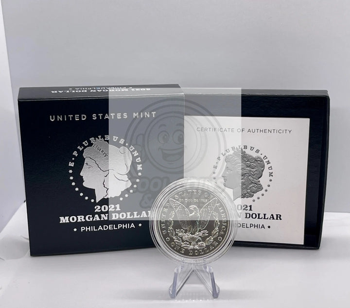2021-P Morgan Silver Dollar Philadelphia in Original Box w/COA SM113 - Cool Coins & Notes