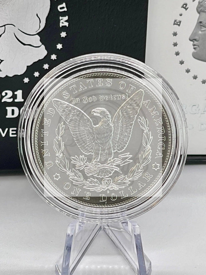 2021 $1 D SILVER MORGAN DOLLAR WITH BOX/COA MINT CODE 21XG DENVER SM112 - Cool Coins & Notes