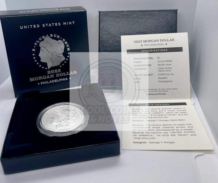 2023 Morgan Silver Dollar - Philadelphia - with Box and COA SM109 - Cool Coins & Notes