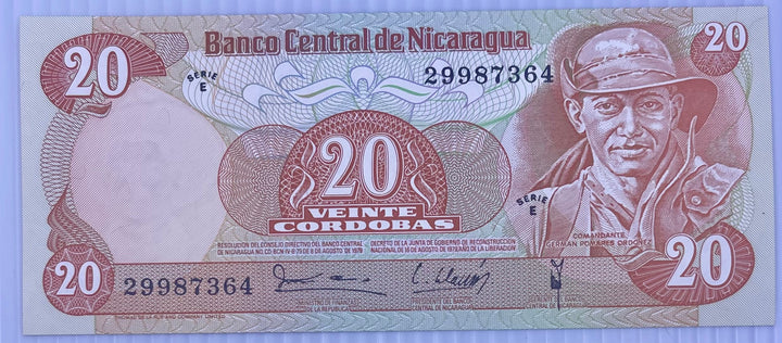 Nicaragua 1979 2 Cordobas P-135 UNC World Banknote Currency