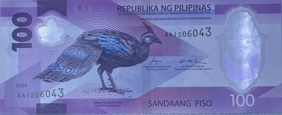 2024/2025 Philippines 100 Piso P-250 UNC Polymer World Banknote