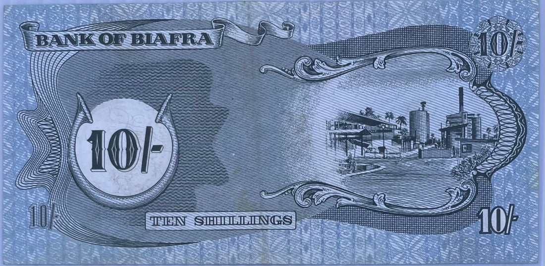 1969 Biafra 10 Shillings P-4 World Banknote