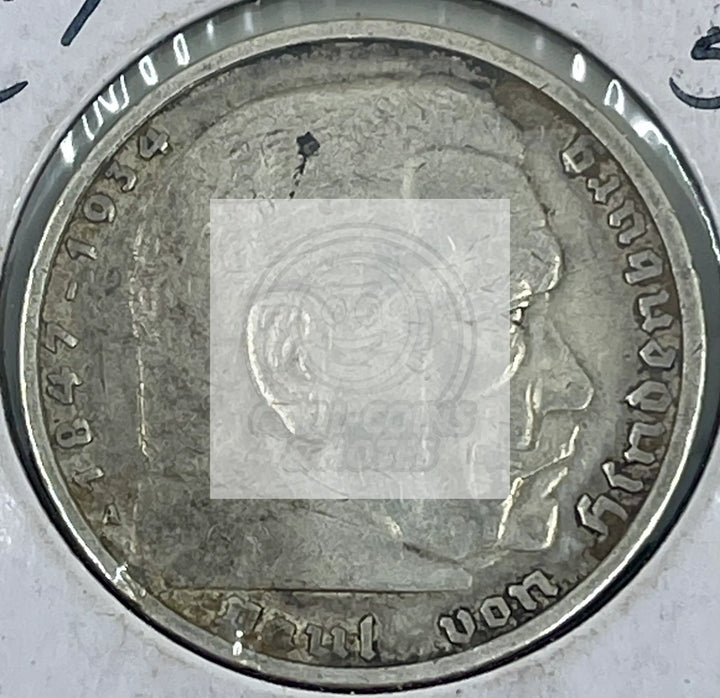 5 Mark 1935 A Germany WW2 Third Reich WW2 Coin - Cool Coins & Notes