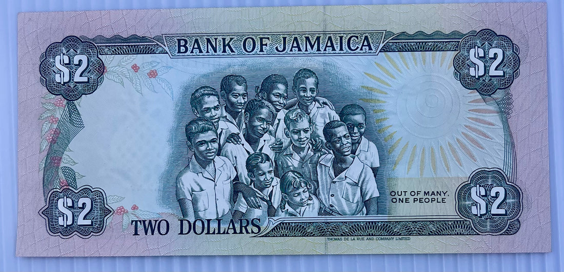 Jamaica 1989 2 Dollars P-69 UNC World Banknote Currency