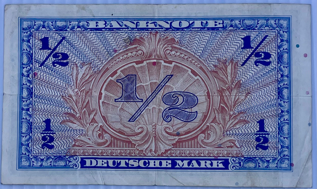Germany 1948 1/2 Mark P-1a Used World Banknote Currency