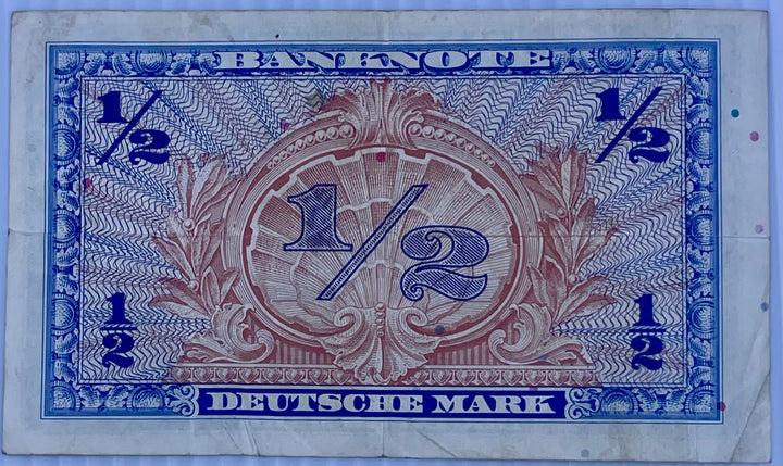 Germany 1948 1/2 Mark P-1a Used World Banknote Currency