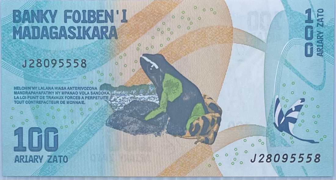2023 Madagascar 100 Ariary P-97b UNC World Banknote