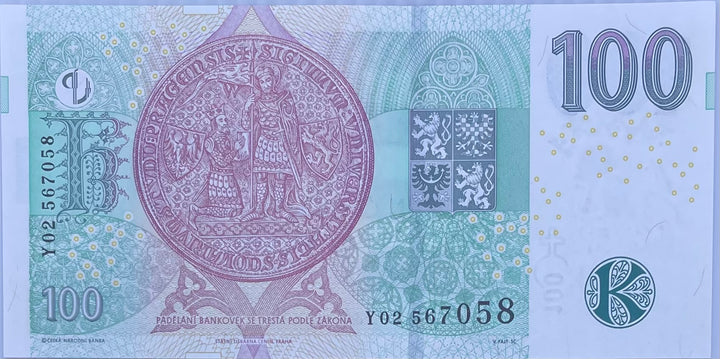2018 Czech Republic 100 Korun P-18g UNC World Banknote