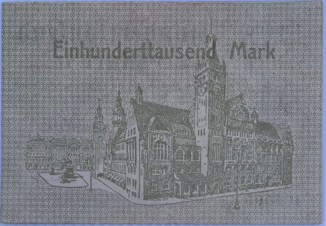 1923 Germany 100,000 Marks World Banknote