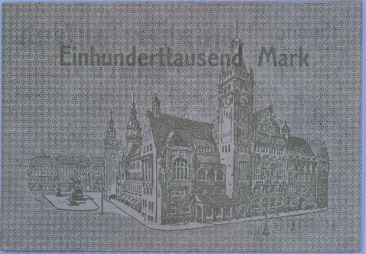 1923 Germany 100,000 Marks World Banknote