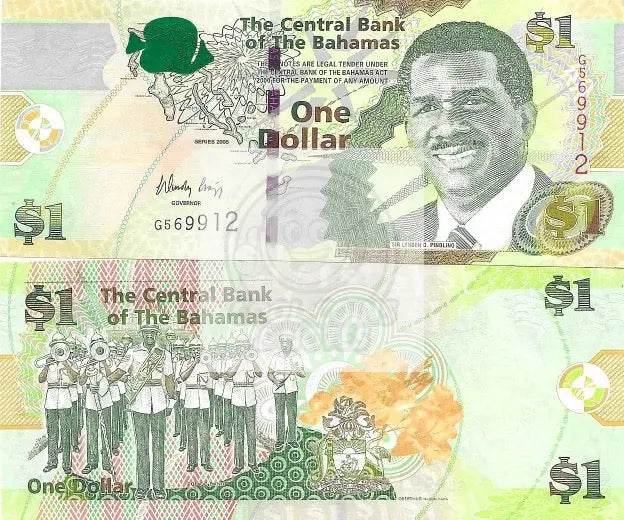Bahamas P-71 $1.00 Year 2008 Uncirculated World Currency Money Banknote - Cool Coins & Notes