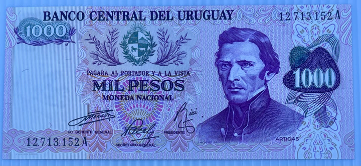 Uruguay, 1000 Pesos, ND (1974), P-52, UNC