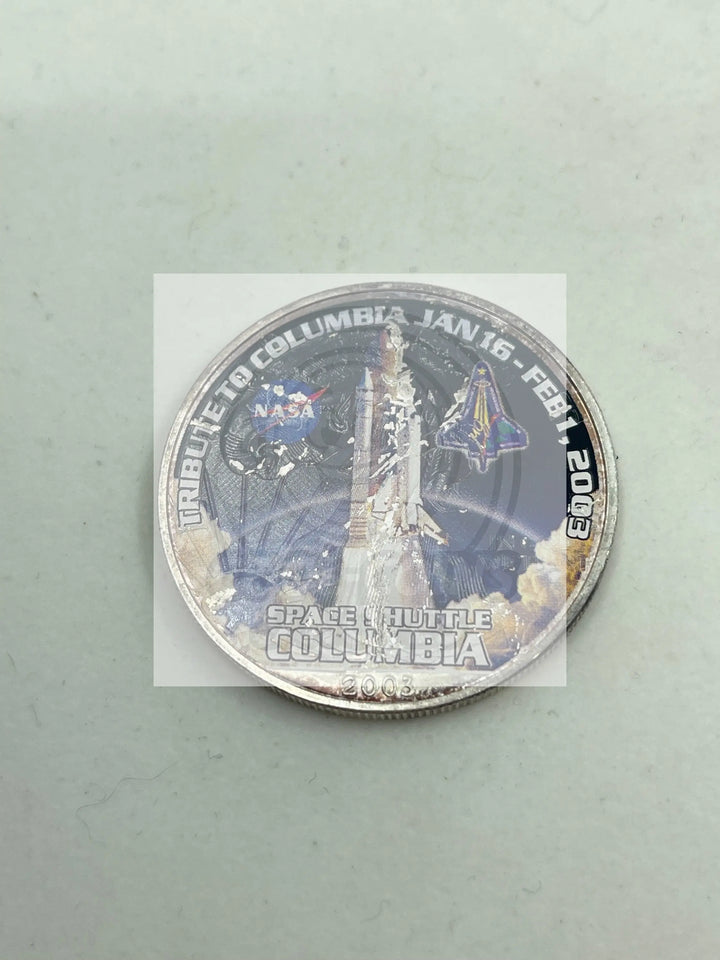 Colorized Spaceship Columbia American Silver Eagle - Cool Coins & Notes