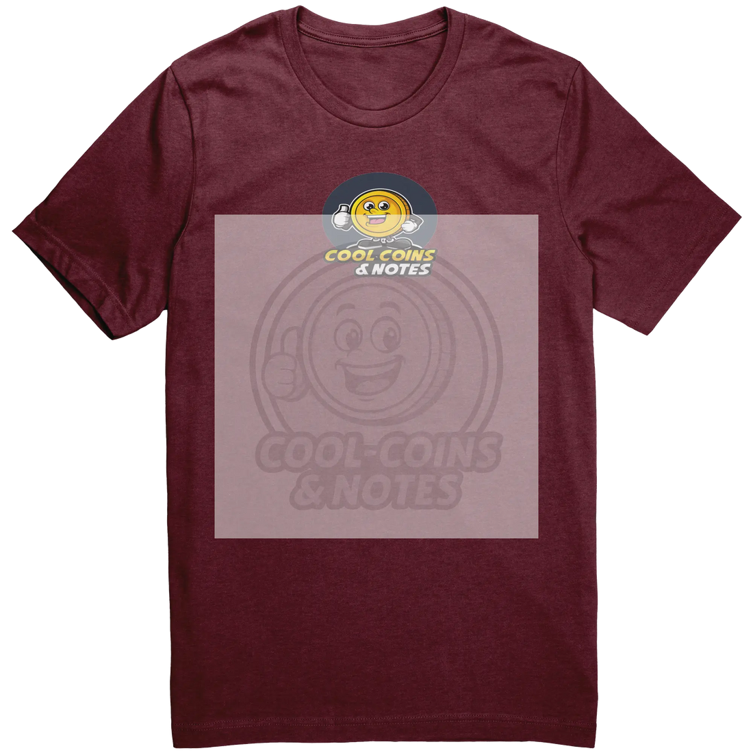 Cool_Coins_Tee_Shirt_Canvas_Heather_Cardinal_Front_Mockup.png