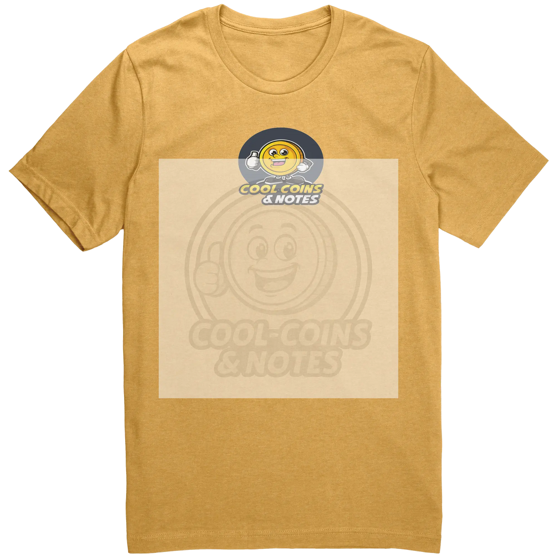 Cool_Coins_Tee_Shirt_Canvas_Heather_Mustard_Front_Mockup.png