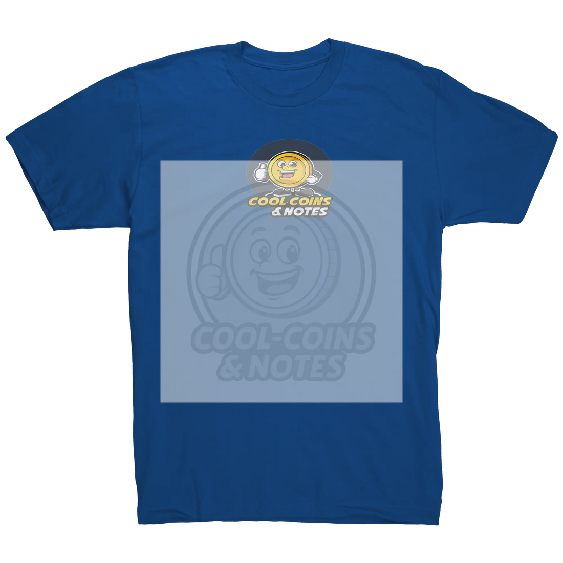 Cool_Coins__Notes_Tee_Shirt_Royal_Blue_Mockup.png