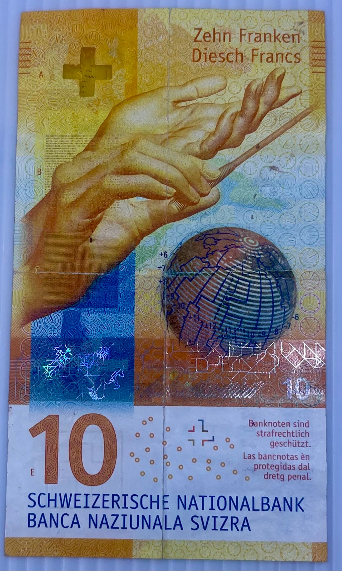 Switzerland 2017 10 Franken P-75 Used World Banknote