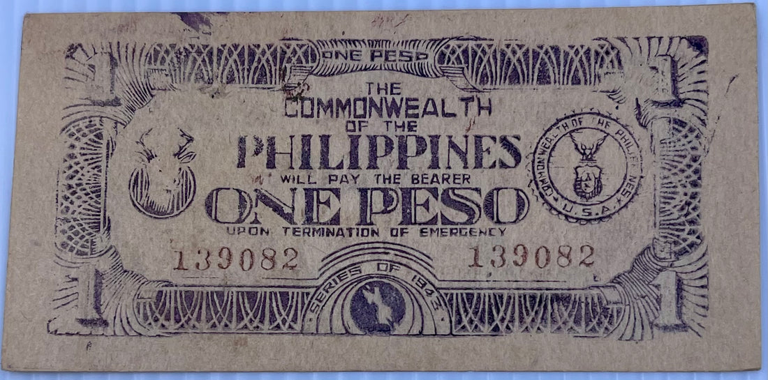 Philippines Province of Leyete 1943 1 peso P-s413 Used World Banknote