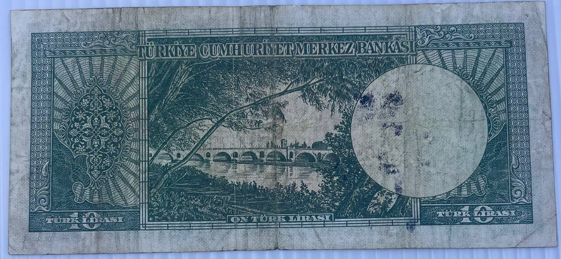 Turkey 1963-1966 10 Lira P-161 World Banknote