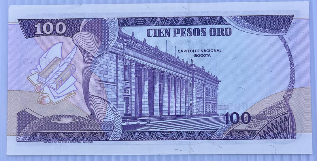 Columbia 1980 100  Pesos P-418 UNC World Banknote