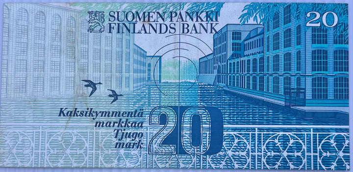 Finland 1993 20 Markkaa P-123 Used World Banknote
