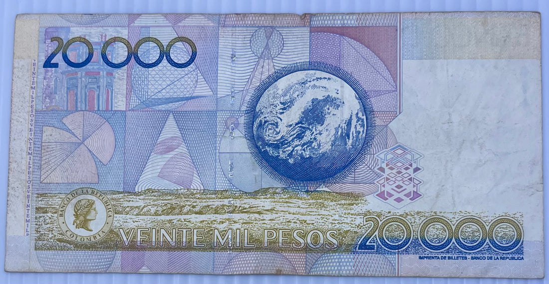 Columbia 2010 20000 pesos P-454 Used World Banknote