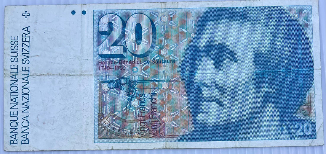 Switzerland 1978 20 Francs P-54 First Issue Used World Banknote