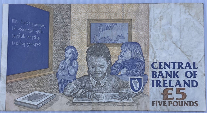 Ireland 1997-99 5 Pounds P-75 Used World Banknote