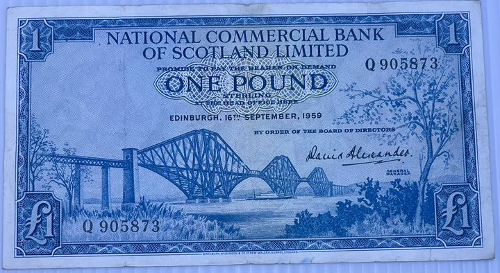 Scotland 1959 1 Pound P-265 Used World Banknote