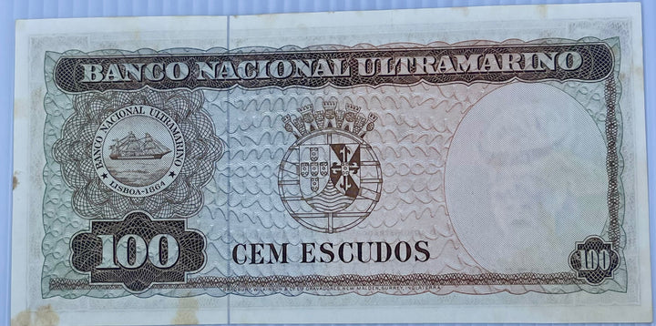 Portugal Timor 1967 100 Escudos P-28 AUNC World Banknote Currency
