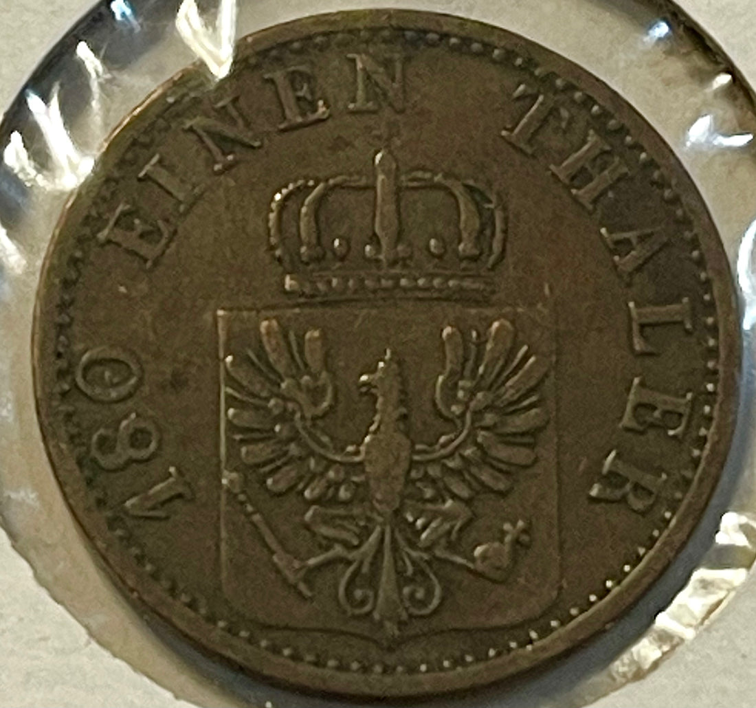 German States Prussia (Kingdom in North German Confederation) 2 Pfennig 1867 B KM481 Coin - Cool Coins & Notes